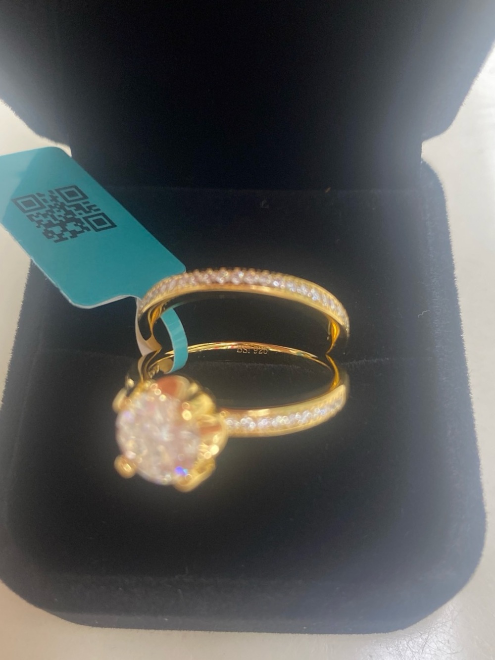 Moissanite Engagement Ring Set Size 8 - Picture 5 of 5